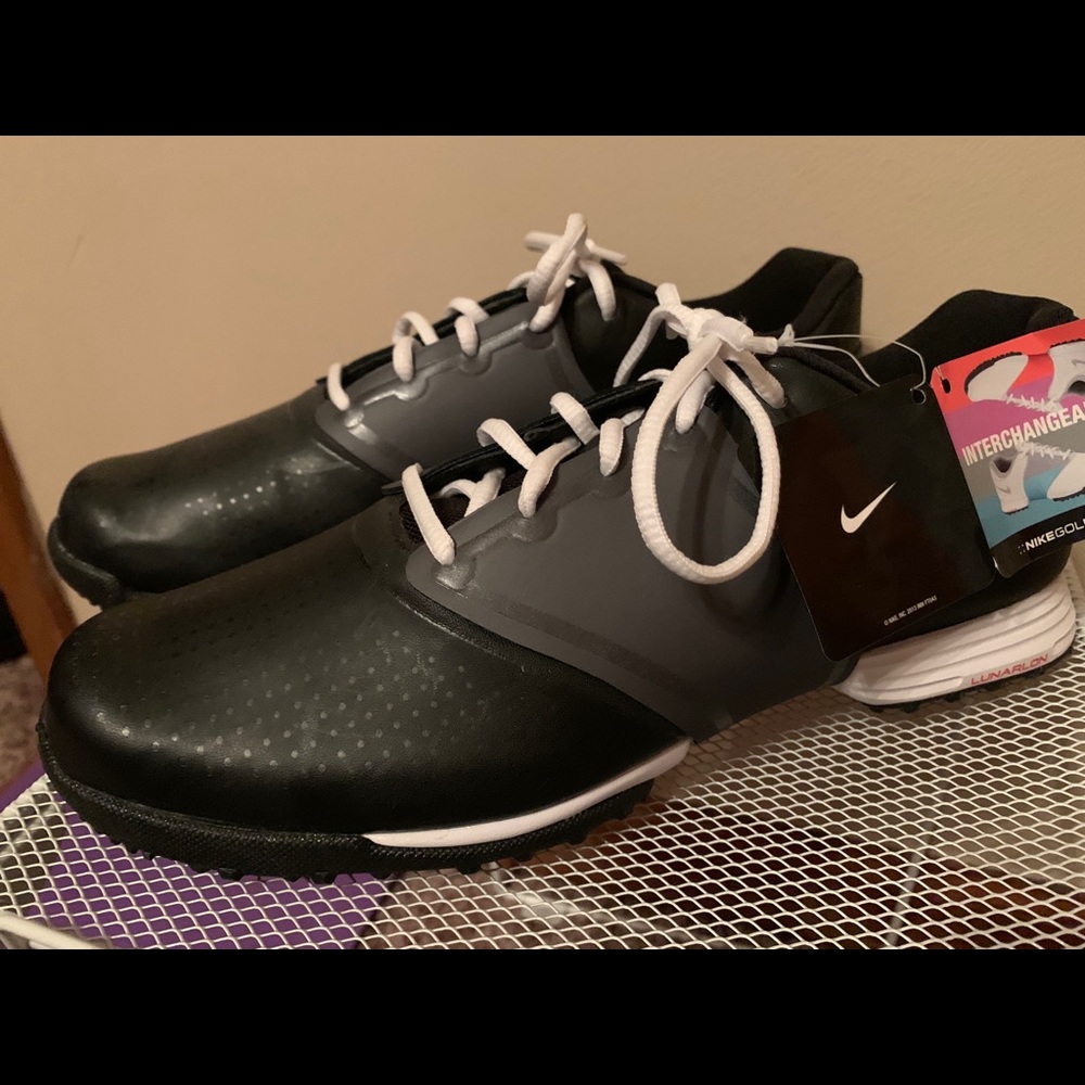 Black Nike golf shoes sz 8.5 NWT Lunarlon